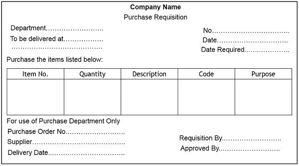 format purchase requisition